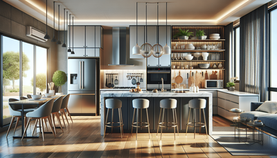 Luxury family holiday accommodation in Rome with fully furnished kitchen